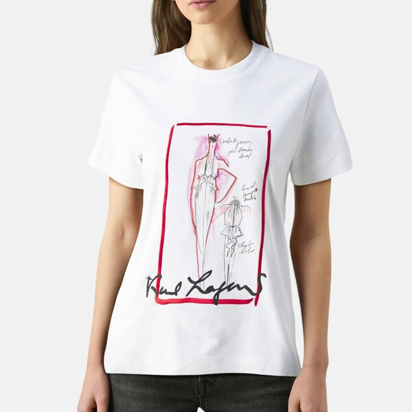 Dámské bílé triko Karl Lagerfeld 55859 53505209