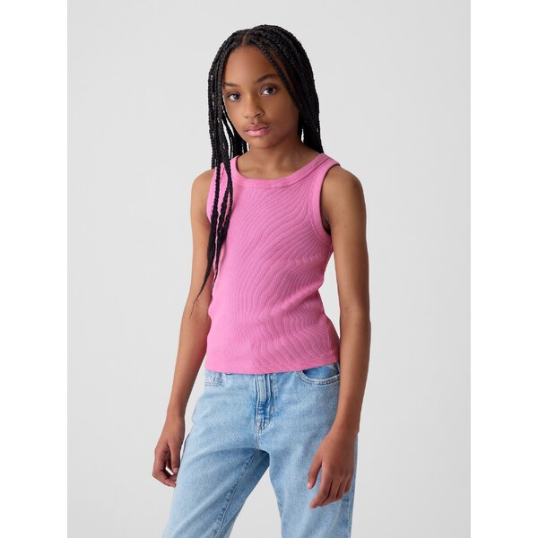 Ružové dievčenské rebrované tielko GAP 55245531