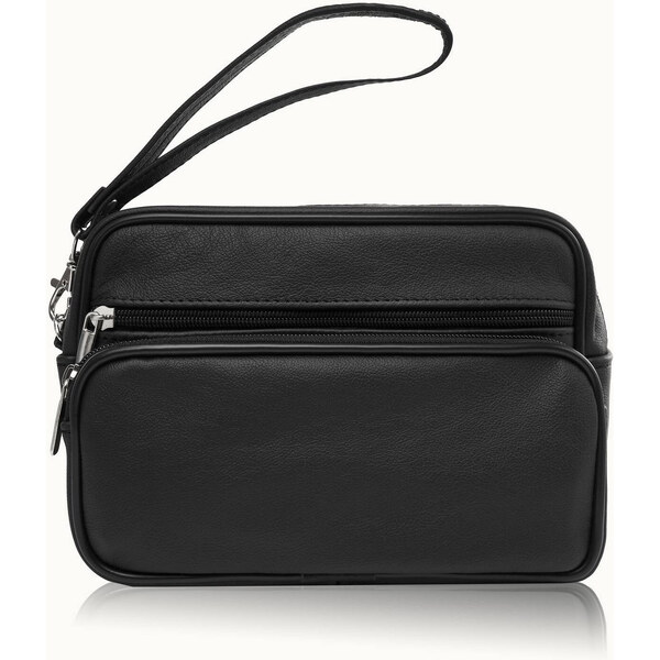 ABRUZZO Pánske klasické kožené vrecko etue | čierna ABR-09 53499295