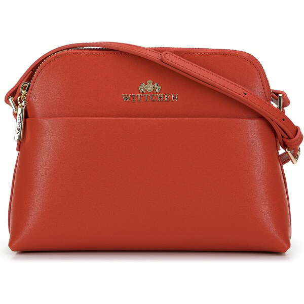 Wittchen Dámska jednoduchá kožená brašna pod sedlo, oranžová 29-4E-021 66065368