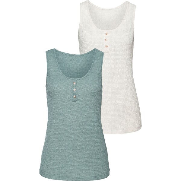 VIVANCE Top béžová / zelená 54363577