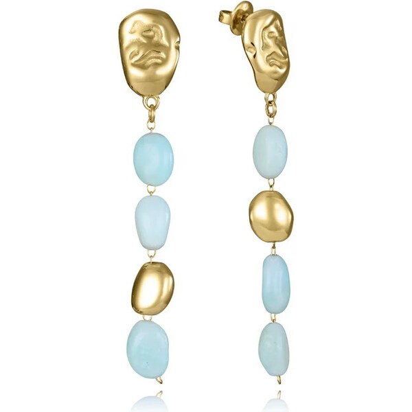 Viceroy Pozlátené visiace náušnice s amazonitom Chic 14163E01016 66584684