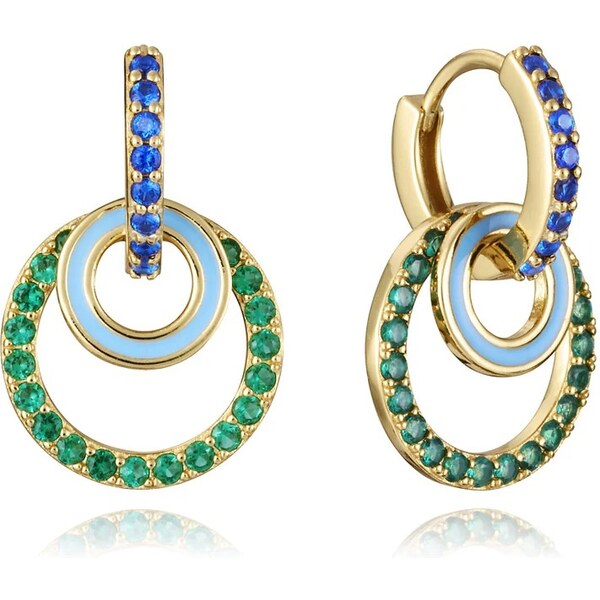 Viceroy Trblietavé pozlátené elegantné náušnice 2v1 13195E100-99 66590954