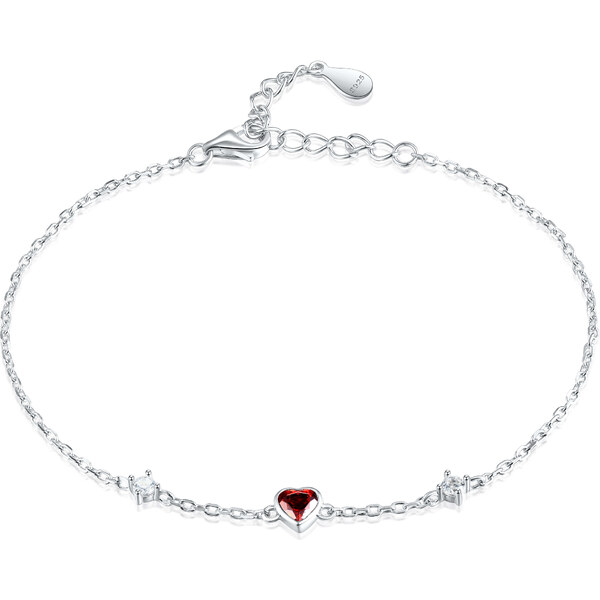 Olivie Strieborný náramok PRÍRODNÝ GRANÁT 8943 53695101