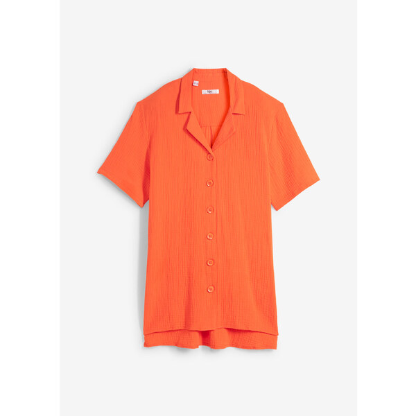 bonprix Košeľová blúza z mušelínu, farba červená 53691719