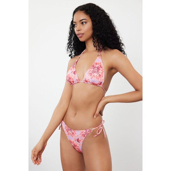 Trendyol Floral Patterned Tie-Up High Waist Hipster Bikini Bottom 57755972