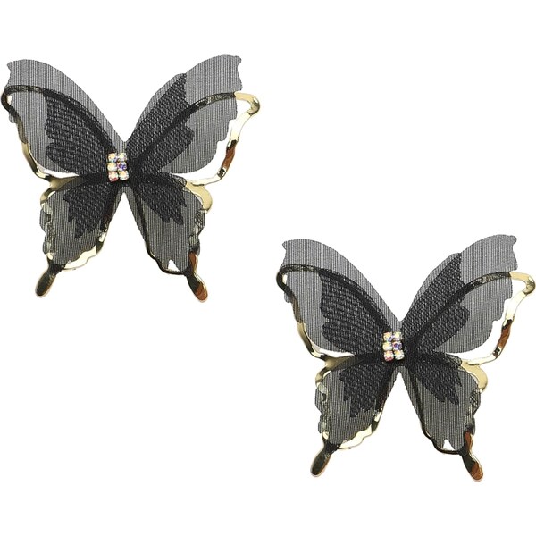 SOHI Náušnice Tennysee zlatá / čierna 54321566