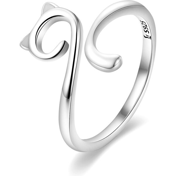 Olivie Strieborný prsteň MAČKA 2910 14271729