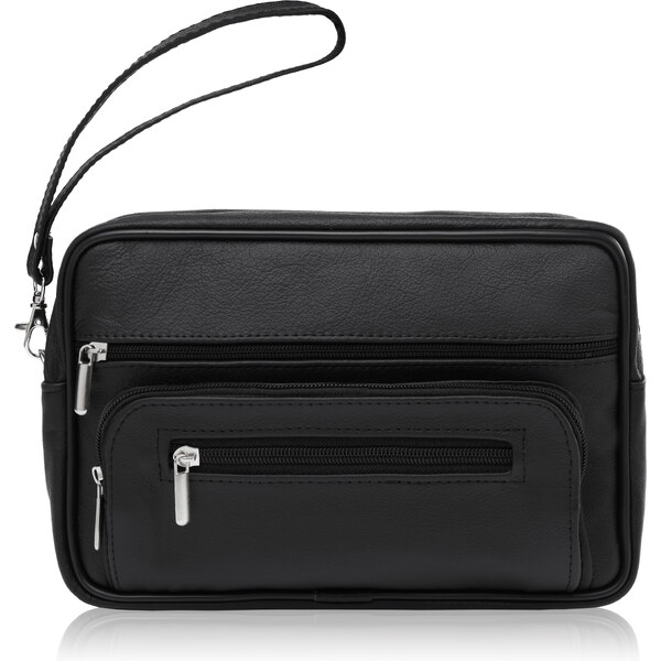 ABRUZZO Pánske kožené vrecko etue | čierna ABR-15 53629406