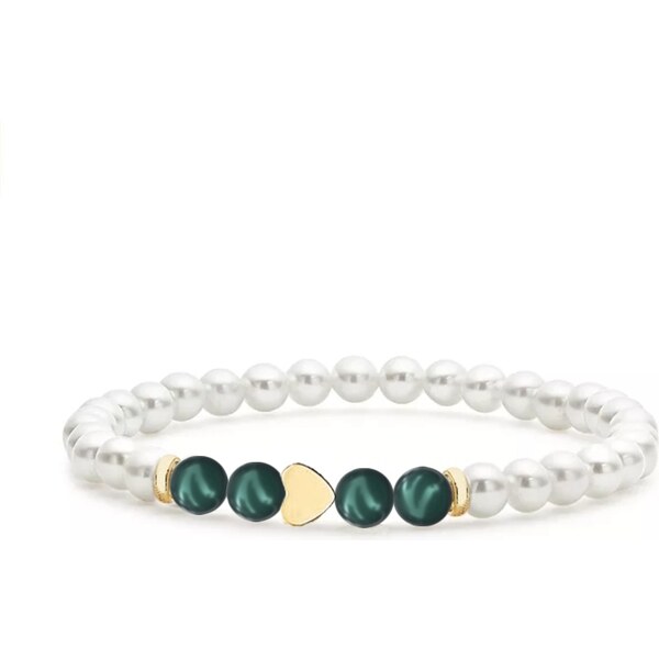 SWAROVSKI Elements Swarovski e. perlový náramok Pearl Desire so srdcom 53825657