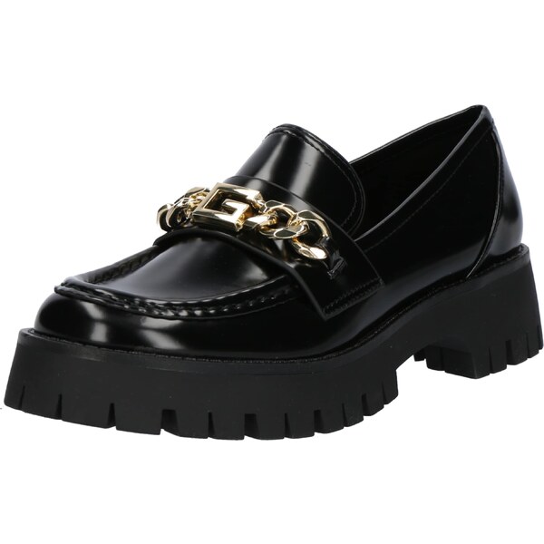 GUESS Papuče Almosty zlatá / čierna 54367249