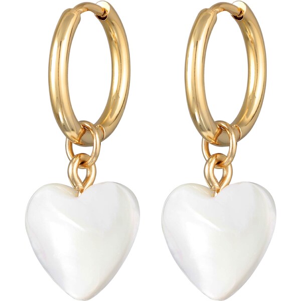 ELLI Náušnice Herz zlatá / perlovo biela 54272234
