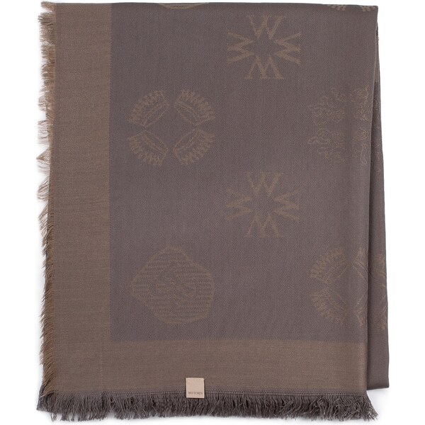 Wittchen Dámska šatka s bambusom, tkaná s monogramovým vzorom 97-7D 53858536