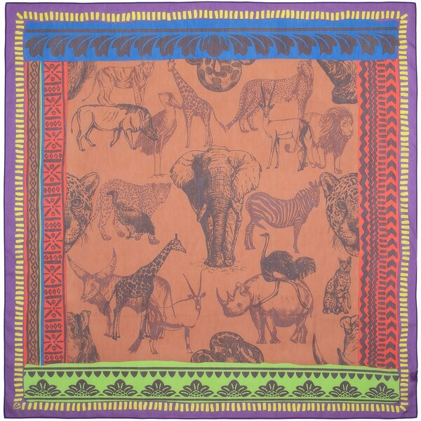 Wittchen Dámska hnedočervená vzorovaná šatka 98-7D-S96-X7 53858597