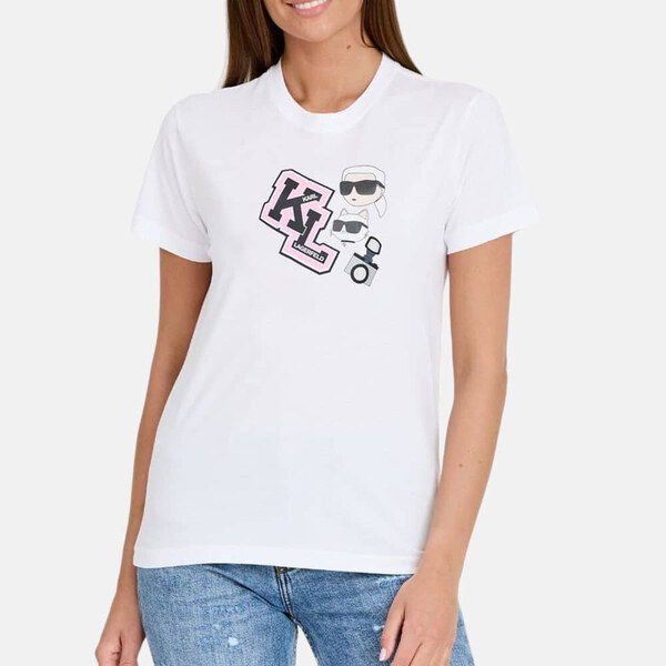 Dámské bílé triko Karl Lagerfeld 55869 53865273