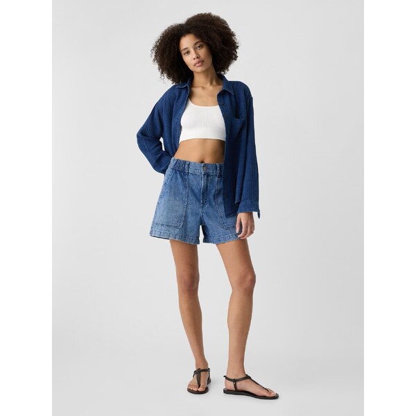 Modré dámske džínsové kraťasy GAP 54120522
