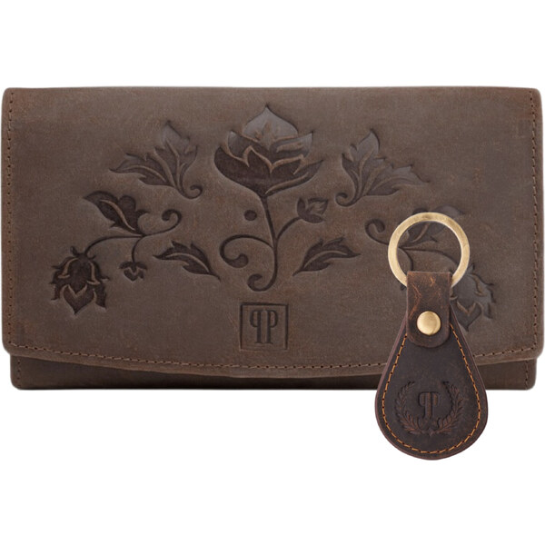 PAOLO PERUZZI Darčeková sada, dámska kožená peňaženka a kľúčenka | 53894011