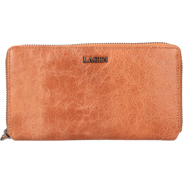 Lagen Dámska kožená peňaženka LG -27654 oranžová 53905993