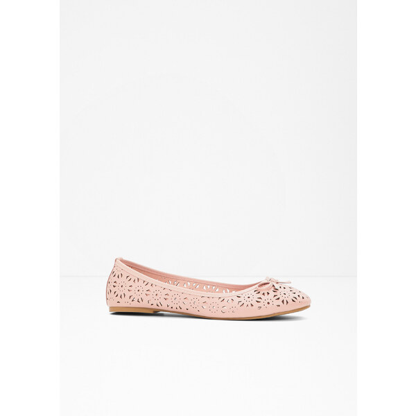 bonprix Baleríny v pohodlnej šírke, farba ružová 45189043