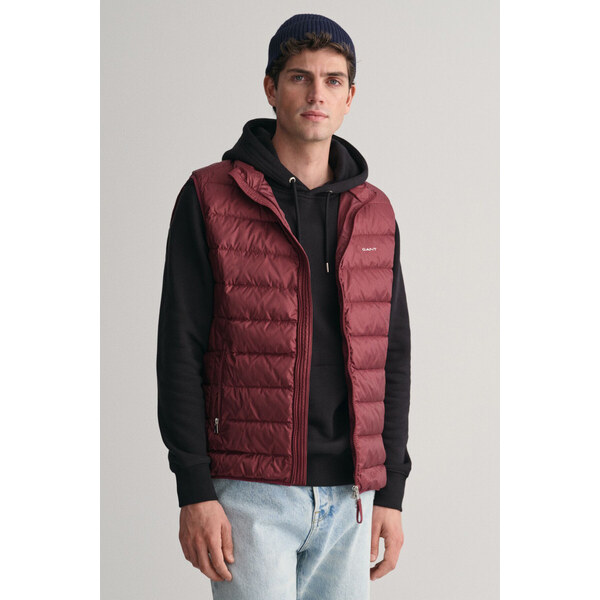 VESTA GANT LIGHT DOWN VEST WINE RED 53917413