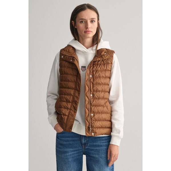 VESTA GANT LIGHT DOWN VEST CACAO 53917414