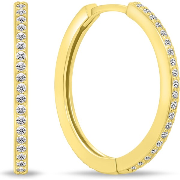 Brilio Silver Trblietavé pozlátené náušnice kruhy EA159Y 2,2 cm 66631219