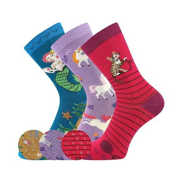 FILIP 06 ABS protišmykové detské ponožky Boma - MORSKÁ VÍLA Mix farieb 60783219