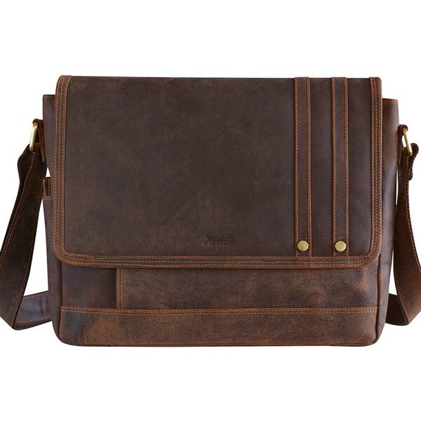 Veľká hnedá pánska kožená taška Mercucio 53926801