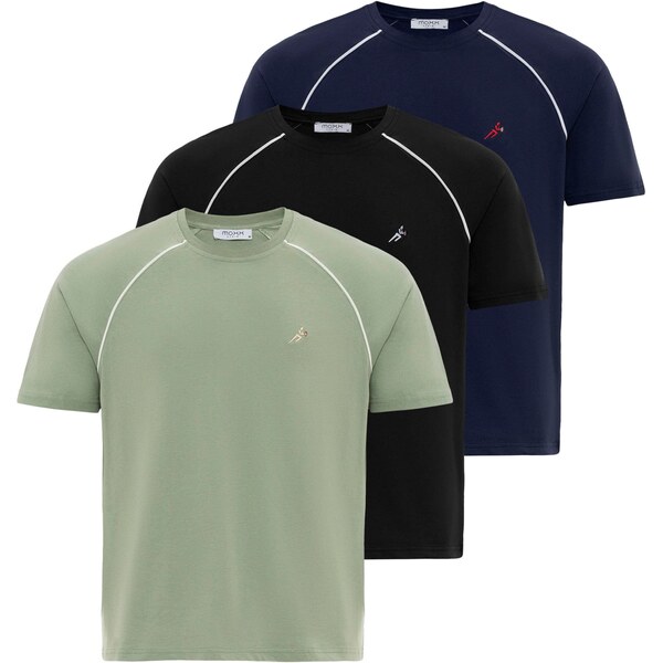 Moxx Paris Tričko námornícka modrá / zelená / čierna / biela 54370393