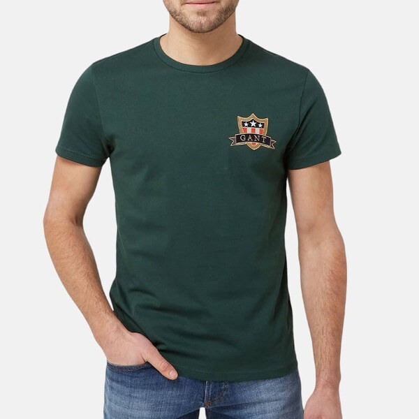 Pánské zelené triko Gant 55875 53949444