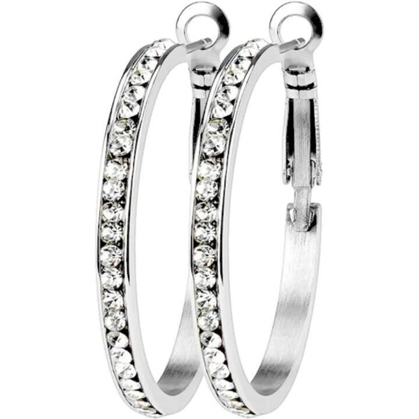 Glory Dámske náušnice z chirurgickej ocele Lara s čírymi zirkónmi 53953549