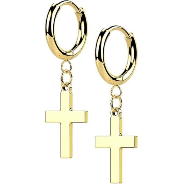 Glory Dámske náušnice z chirurgickej ocele Holly zlaté SE046-GD 53953543