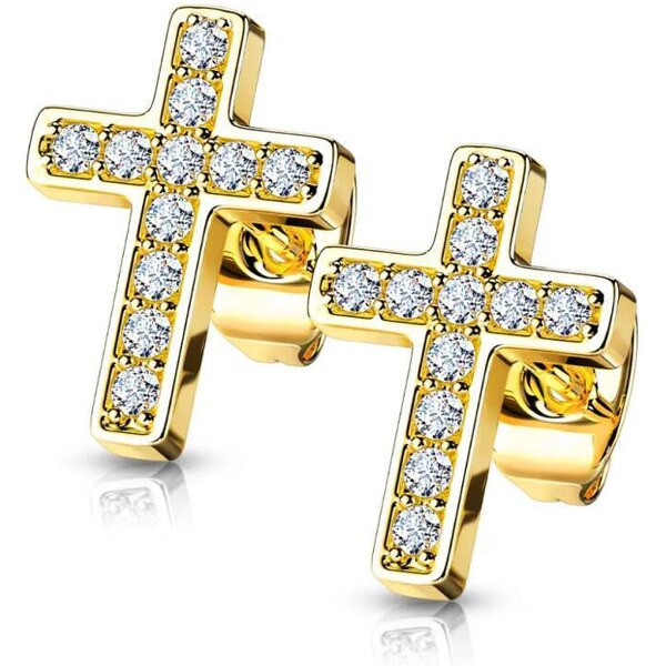 Glory Dámske náušnice z chirurgickej ocele Keily zlaté SE3033-GD 53953546