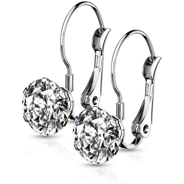 Glory Dámske náušnice z chirurgickej ocele Lily strieborné SE3926-C 53953569