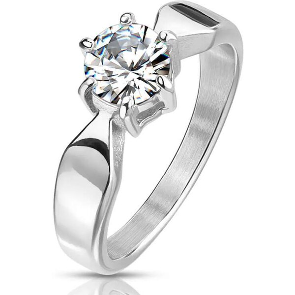 Glory Prsteň z chirurgickej ocele so zirkónom Suzy strieborný R-M6809S 53953573