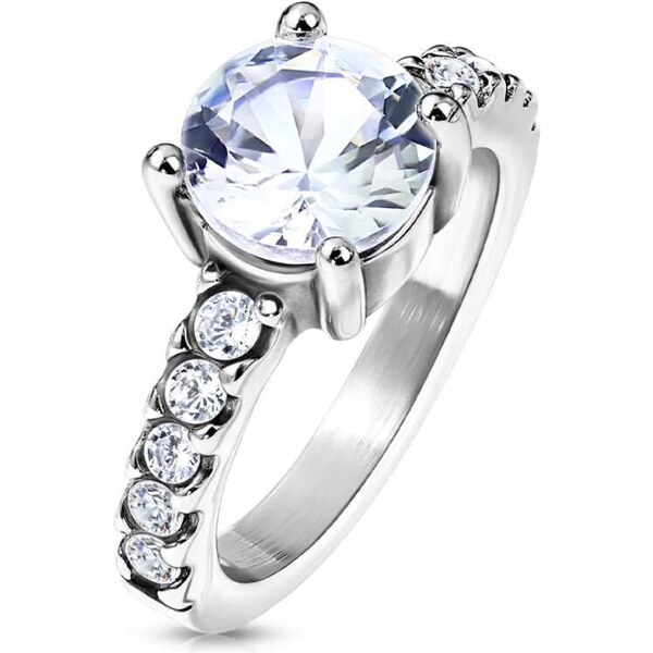 Glory Prsteň so zirkónmi a zirkónovým očkom Emma strieborný R-M7596 53953575