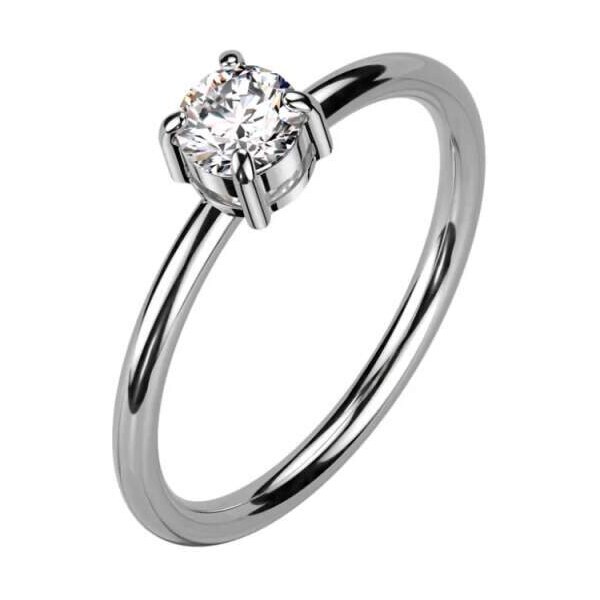 Glory Prsteň z chirurgickej ocele so zirkónom Sophia strieborný R 53953586
