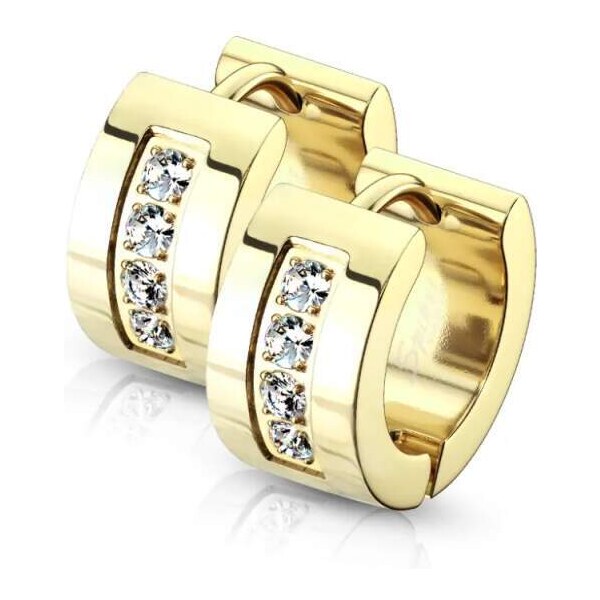 Glory Dámske náušnice z chirurgickej ocele Lea zlaté SE3527-GDC 53953591