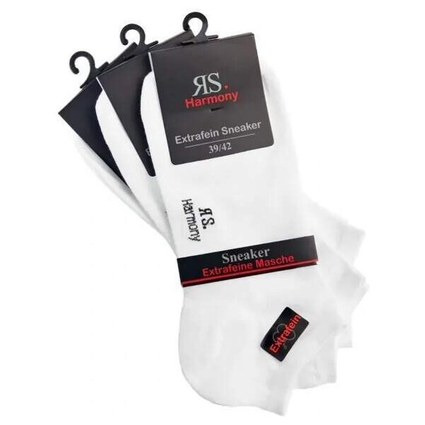 Pánské letní bavlněné sneaker ponožky RS Biela 43-46 3 páry 34753718