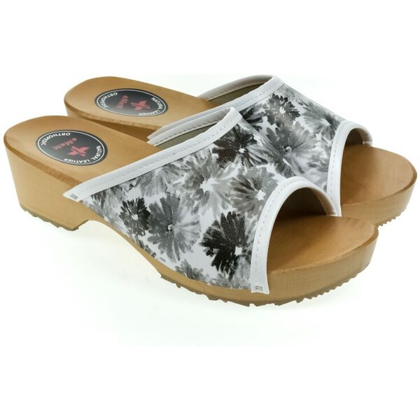 JOHN-C Dámske kožené kvetinové dreváky MILENA 53971511