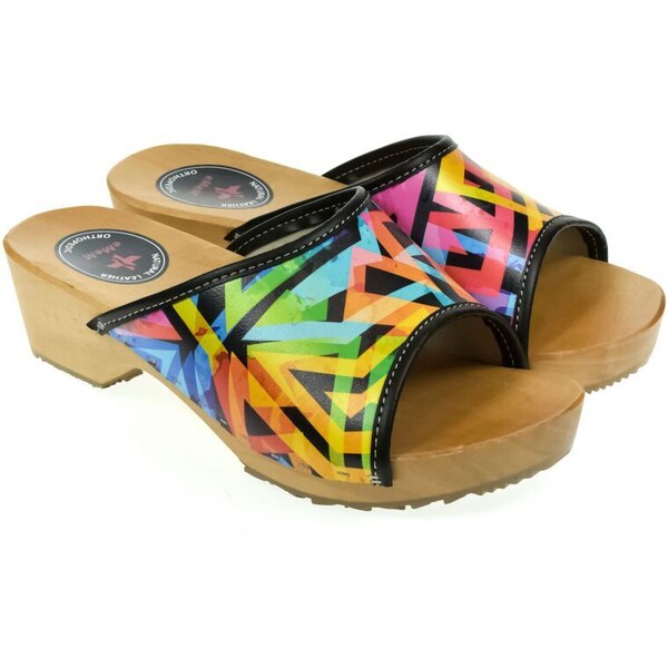 JOHN-C Dámske kožené farebné dreváky TERKA 53971509