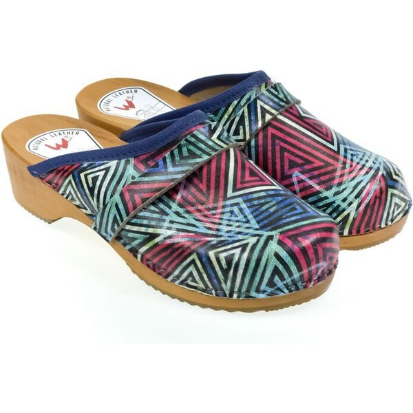 JOHN-C Dámske kožené tyrkysové dreváky BEA 53971514