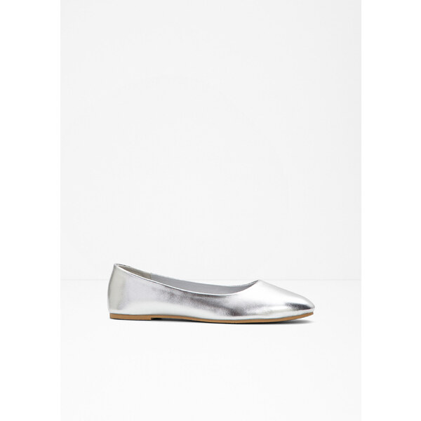 bonprix Baleríny, farba strieborná 50902146
