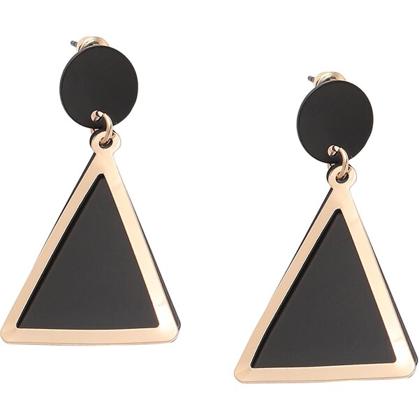 SOHI Náušnice Yashitha zlatá / čierna 54353692