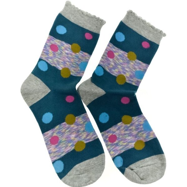 JOHN-C Dámske farebné bodkované ponožky LUCIA 54009570