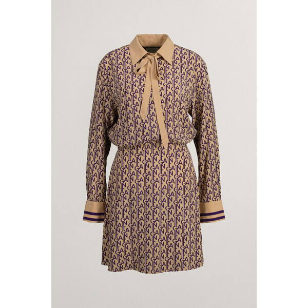 ŠATY GANT MONOGRAM PRINT DRESS PANSY PURPLE 54030405