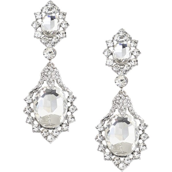 SOHI Náušnice Pranaya strieborná / priehľadná 54353571