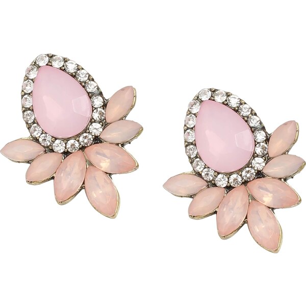 SOHI Náušnice Aditiya zlatá / ružová / svetloružová / priehľadná 54353558