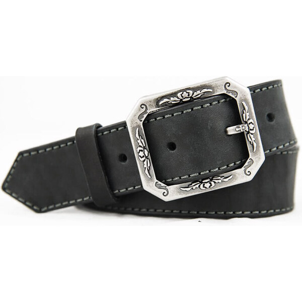 Čierny dámsky kožený opasok (KDP63) 54036915