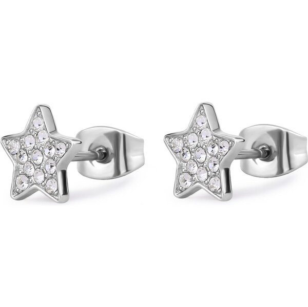 SAgapõ Oceľové náušnice s čírymi kryštálmi Hviezdičky Aurora SAR50 66593240